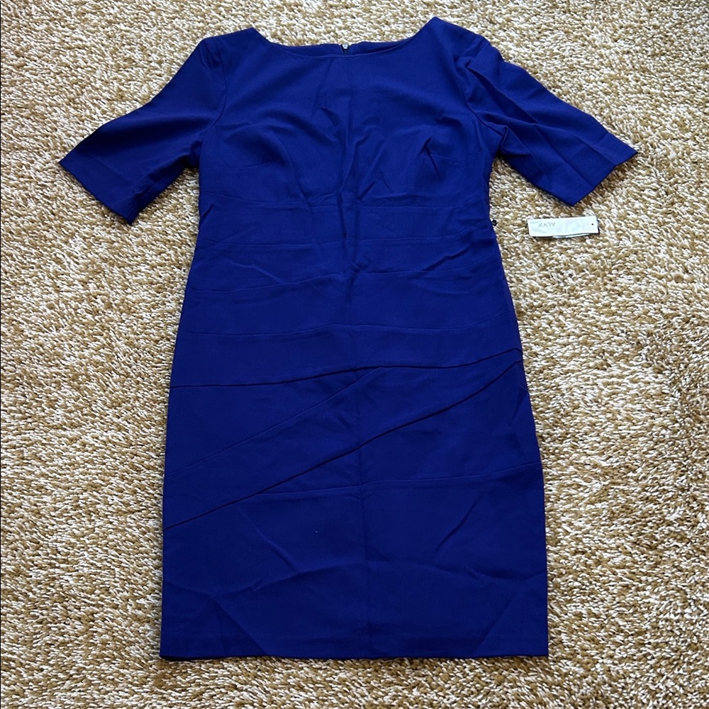 Chic Royal Blue Midi Dress